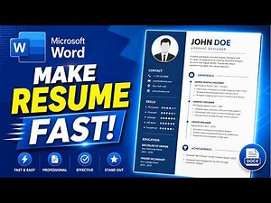 How to Make Resume in Word | Professional CV Design Tutorial