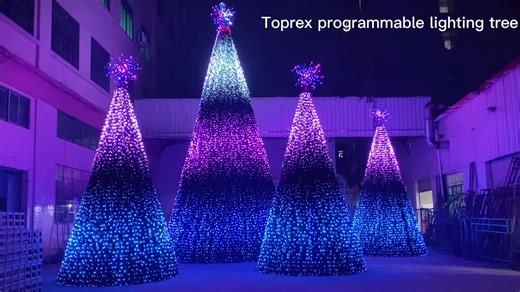 Animated Led Programmable Christmas Lightshigh Quality Lighting Motif 3D Outdoor Giant Bushy New Year Christmas Tree Lighted