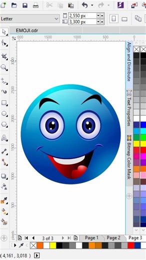 Coreldraw beginners tutorial, 3D emoji design, logo design
