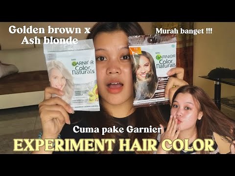 EXPERIMENT WARNAIN RAMBUT PAKE GARNIER | Golden Brown x Ash Blonde