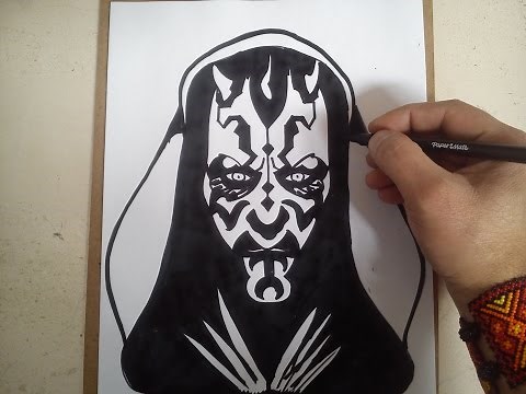 Como dibujar a darth maul de star wars / HOW TO DRAW DARTH MAUL OF STAR WARS