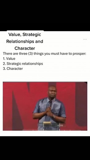 Value, character and Strategic relationships!!