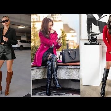 "Heel Appeal: Leather Long High Heel Boots"
