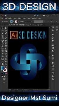 3D Logo Design in Adobe Illustrator 🔥 | Easy Modern 3D Shape Tutorial | Education & Skill Academy