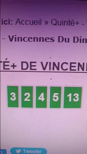 L'arrivée Quinté D'aujourd'hui