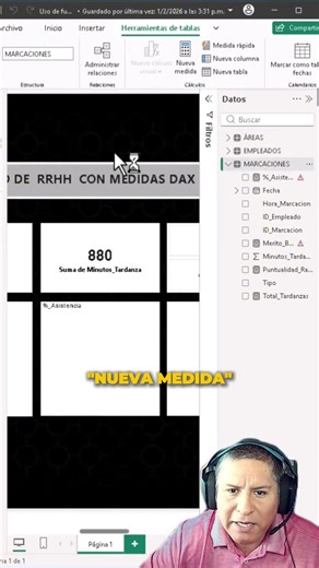 Así se calcula correctamente en Power BI con COUNTROWS