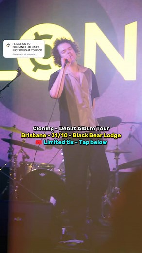 Brisbane — THIS Friday at Black Bear Lodge. Tickets are moving fast 🎟 Don’t wait 🫶👇 | Cloning