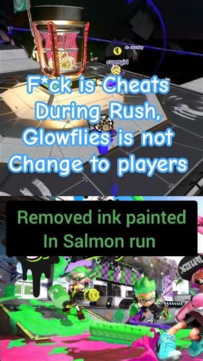 removed painted and Flying & During Rush, Glowflies with Cheats #splatoon2 #salmonrun #mods