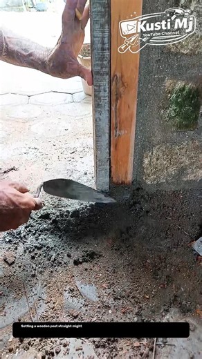 How to Set a Wooden Post Perfectly Straight in Concrete | Simple Pro Technique!