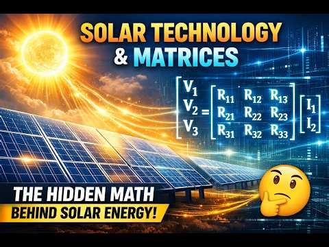 The Hidden Mathematics Behind Solar Energy | Role of Matrices
