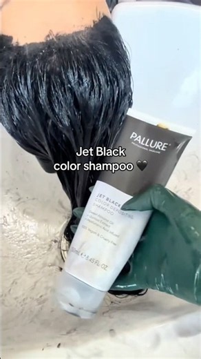 She wanted jet black hair 🖤 Pallure Jet Black Color Depositing Shampoo