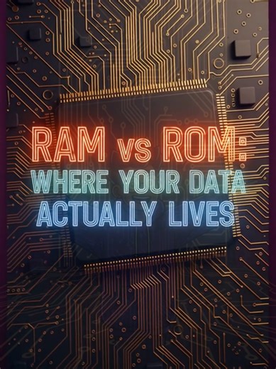 RAM vs ROM_ Where's Your Data Really Store ?? #computerscience #ai #technology #knowledge #weird