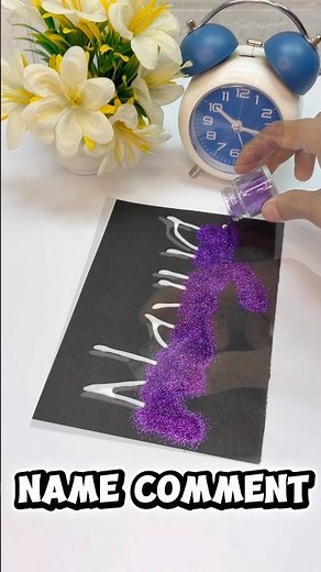 Trending Glitter Nameart is HERE😍🥰#art #drawing #craft #diy #ytshorts #ytviral #viralvideo #yt