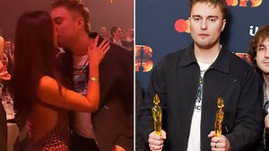 Brits winner Sam Fender kisses rarely seen girlfriend after Song of the Year win