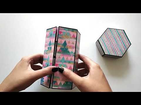 Hexagon Tower Box Card Tutorial | Tower Gift Box Card | Stepper/Ladder Box Card | Valentine Day Card