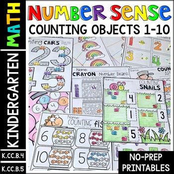 Counting Objects to 10 Printables Activities | Math Number Sense Activities