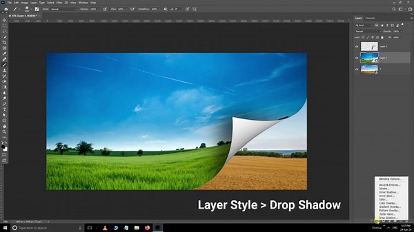 How To Create Page Curl Effect in Photoshop - Quick Photoshop Tutorial