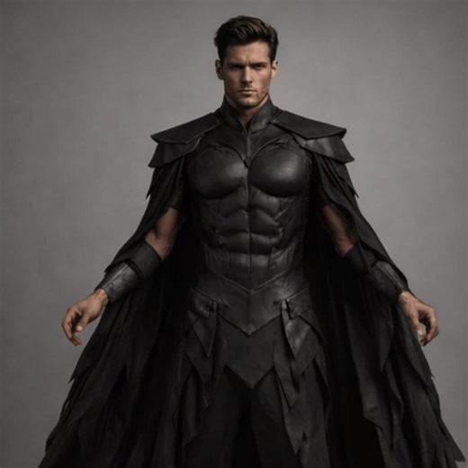 Men's Black Leather-look Warrior Costume, Fantasy Knight Cosplay, Medieval Hero Cape Set - Etsy