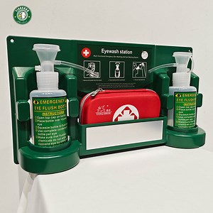 [Hot Item] with 500ml Eyewash Cup Empty Bottle*2 Medical First Aid Kit Portable Eye Wash Station