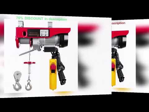 A must-have product! SucceBuy 250kg Electric Hoist Crane Portable Lifter Overhead Garage Winch wit