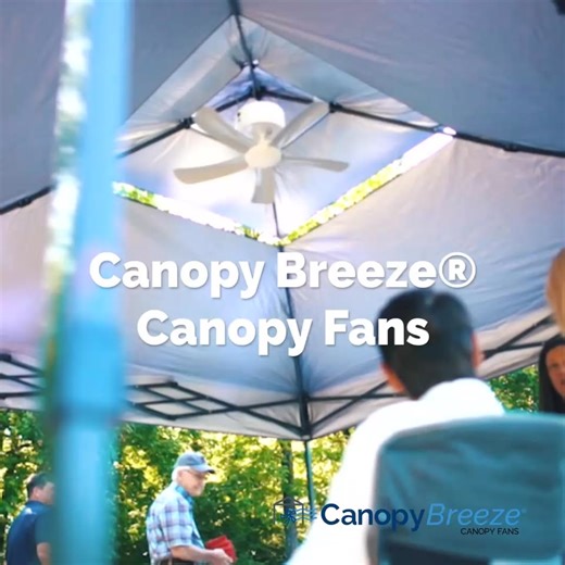 Canopy Fan is a rechargeable ceiling fan that attaches to the inside of canopies, pergolas, gazebos and more! Perfect for tailgates, youth sporting events, camping and so much more, with six hours of run time. Learn more and shop at www.canopyfan.com | Canopy Fan