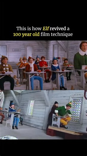cinemaman on Instagram: "ought forced perspective back from Old Hollywood’s toolkit. To make Will Ferrell’s Buddy look giant among the North Pole elves, director Jon Favreau rejected CGI and green screens. Instead, he used the same technique Peter Jackson would later perfect in Lord of the Rings. They built oversized sets in the foreground and normal-sized sets in the background, carefully positioning actors at different depths to create the illusion of size difference. Ferrell stood closer to t