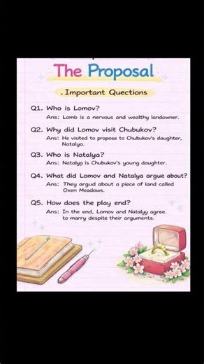 THE PROPOSAL IMPORTANT QUESTIONS ANSWERS #class10english #boardexam