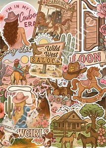 Kindle Insert Cowgirl Edition – Case Insert für durchsichtige Kindle-Hüllen – Standard oder Holographic Decor - Etsy.de