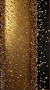 Abstract golden luxury particles background, glowing partices flow. Elegant luxury animation. 3d particle vertical animation background. AI generated