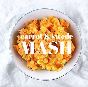 Carrot and Swede Mash - The perfect side dish to a roast dinner or bangers! Recipe: https://nutritionistmeetschef.com/carrot-and-swede-mash/ Music by: www.bensound.com | Nutritionist Meets Chef