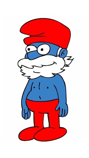🎨 Papa Smurf as a Simpsons Character | Drawing Art ✏️🔥 #Shorts