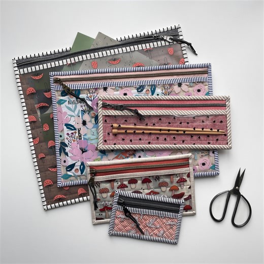 Vinyl Zipper Pouch Sewing Pattern: 5 Sizes, Video Tutorial (PDF Pattern), Instant Download - Etsy