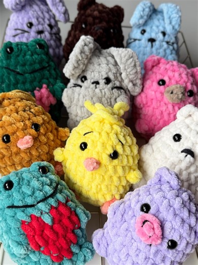 NO SEW Crochet Animals PDF Patterns 5-in-1 Chick, Pig, Bunny, Bear, Frog - Etsy Australia