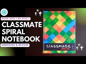 Classmate Pulse 6 Subject Notebook Unruled, 300 Pages, Spiral Binding, Book Size UNBOXING & REVIEW