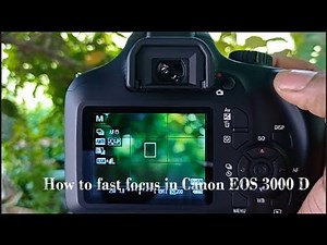 How to make focus fast (AF) In canon Cameras [Canon user settings to get focused photos]