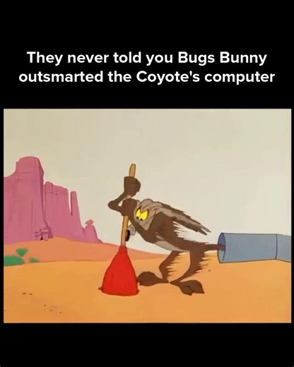 @historyunredacted | They never told you Bugs Bunny outsmarted the Coyote's computer. You won't believe what happened when Wile E Coyote built a computer to... | Instagram