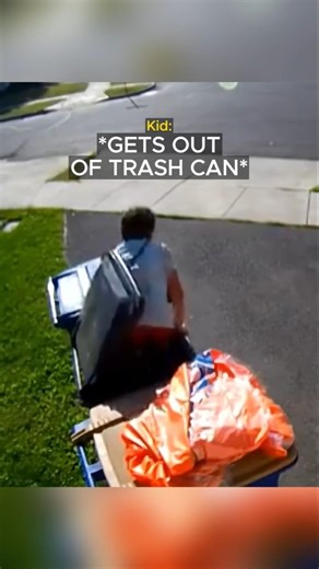 Kid Outsmarts Police by Hiding in Trash Can...