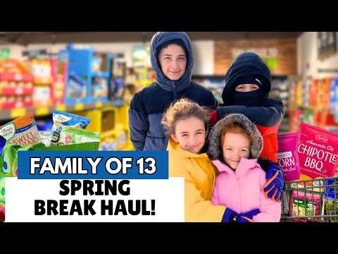 Aldi Grocery Haul for Our Family of 13 | Spring Break Groceries + Meal Ideas
