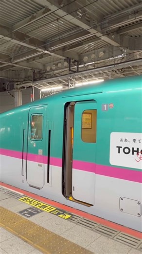 E5系U1編成プラグドアの開閉シーン