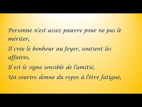 Un sourire - Raoul FOLLEREAU - Poème audio