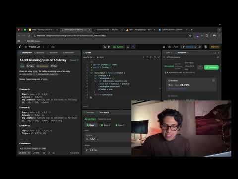 LeetCode 1480: Running Sum en JavaScript (Prefix Sum) | Explicación en Español