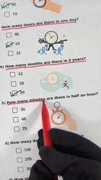 Time Math Quiz - Can you get 7/7?