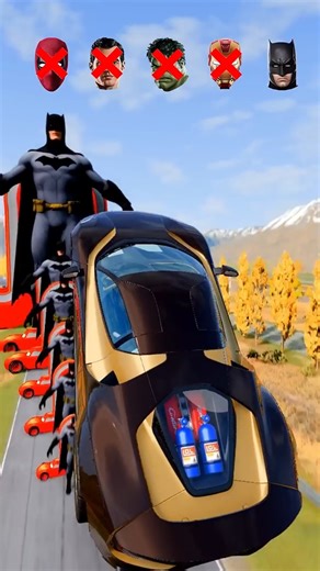 Cars vs. Batman Challenge #006 | BeamNG.Drive #beamngmods #automobile #beamngnoob #beamngdrive