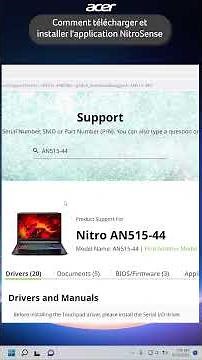 Comment télécharger et installer NitroSense
