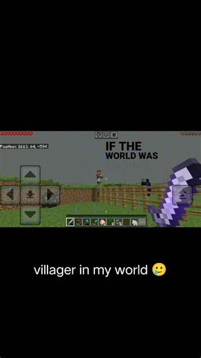sad villager in my Minecraft world #minecraft #gaming #ytshorts #memes #games #sad