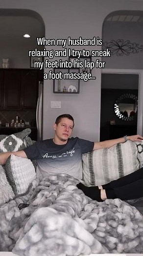When I try to sneak my feet into his lap for a foot massage... #shorts