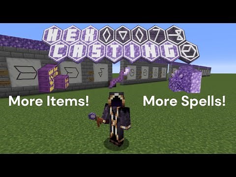 Minecraft Hex Casting Tutorial Episode 4: Some more items, and LOTS of spells