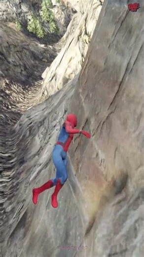 GTA 5 Spiderman Crazy Jump Moment 💀 | Vol.373 | Shorts