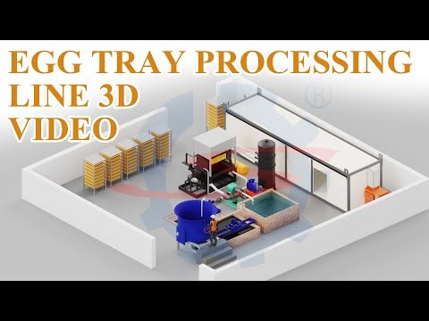 Egg Tray Production Line 3D Animation | Full Automatic Pulp Molding Solution 🥚🏭#eggtray