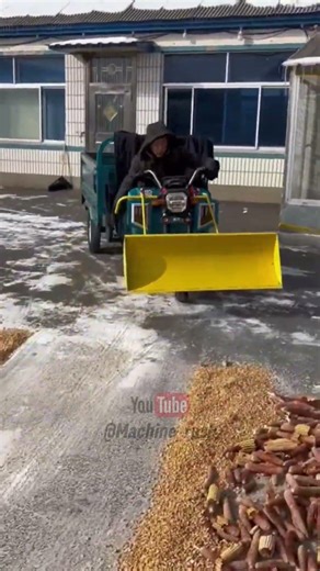 Mini Loader in Action | Efficient Grain & Corn Cleanup Machine